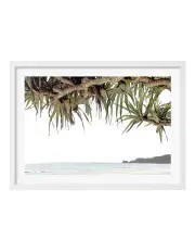 [Profile Australia] Australian Made Byron Beach View Art Print A2 in White Frame