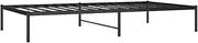 [vidaXL] Robust Metal Single Bed Frame in Stylish Black Colour, Perfect for 107x203 cm Mattress, Featuring Durable Built and Under-Bed Storage