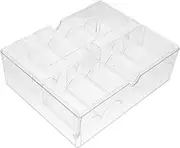 HONMEET Unique Chip Storage Box Poker Chips Case Acrylic Poker Chip Box Coin Display Case Gambling Chip Rack Poker Chip Set