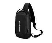 Fashion Shoulder Bag Usb Rechargeable Messenger Bag Chest Bag for Men