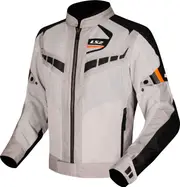 LS2 Garda Air, textile jacket , color: Light Grey/Black/Orange , size: XXL