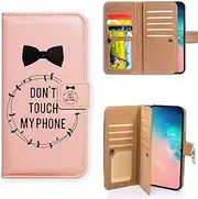 Bfun Packing Galaxy S10e Case,Bcov Bow Tie Style Pink Multifunction Wallet Leather Cover Case for Samsung Galaxy S10e