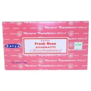 Nag Champa 15 Gram Satya Fresh Rose Incense Sticks Made In Bangalore