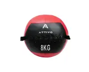 ATTIVO Soft Wall Ball - Medicine Slam Ball for Slamming, Bouncing, Throwing - Exercise Ball for Conditioning Workout, Plyometrics, Cross Training - 8KG