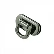 Oval Flip Lock Gunmetal By Emmaline Bags