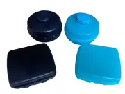 Tupperware 2 Round Bagel Salad Sandwich Keeper 2 Square Keeper Set Of 4 NEW