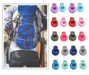 100x Round Ball Plastic Cord Lock Stopper Toggle Clip For Backpack Accessories