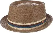 [Mayser] Gareth Pork Pie Straw Hat Pork Pie Hat Sun Hat Summer Hat Porkpie Men - Made in The EU Spring Summer