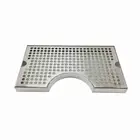 For Kegerator Beer Drip Tray with Cut Out Removable Stainless Steel Top