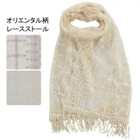 在飛比找momo購物網優惠-【日本SOLEIL】頂級設計浪漫蕾絲透氣柔軟舒適透膚絲巾透明