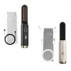 Cordless Hair Straightener Brush Curling Iron Brush for Women Home Travel