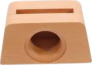 SHINEOFI Wooden Phone Amplifier Stand Single Hole Design for Enhanced Sound Multi Device Compatibility for Phones and Tablets Creative Desktop Holder for Office and Bedroom Use