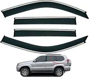 Car Window Rain Guard Window Visors Compatible with Toyota Prado FJ120【MK3-J120 2003-2009】, Outside Mount Visors Auto Side Window Deflectors Rain Shields Car Accessories - 4 Pcs