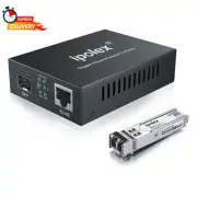 Gigabit Multi-Mode LC Fiber to Ethernet Media Converter with a SFP SX Module, 1.