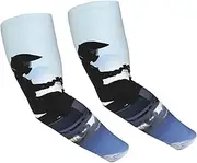 [FHEDVBN] Snowmobile Arm Sleeves Compression Arm Covers for Men Women Outdoor Sun Sleeves Cooling Sports Sleeve, Black