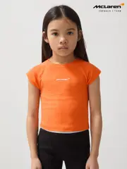 Reiss Orange Grace 3-9 yrs McLaren F1 Team Cropped Logo T-Shirt (AY6540) | $40
