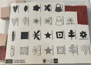Stampin Up! Two-Step Stampin Perfect Match Rubber Stamps Set Of 28 Wood Blocks C