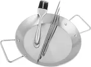 1 Set Stainless Steel Vertical Skewer Rack with Removable Spikes Oil Brush for Shawarma Kebabs Fish Sausages Versatile Barbecue Holder for Grilling Accessories
