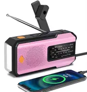 Emergency Hand Crank Radio with 3 LED Flashlight, AM/FM/NOAA Portable Weather