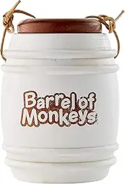 Hasbro Barrel of Monkeys Challenge Game - Rustic Series Edition - Hang The Monkeys - 1plus Players - Toys for Kids - Girls and Boys - Ages 3plus