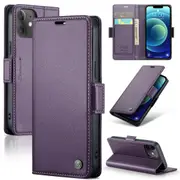 CaseMe iPhone 12 mini Folio Wallet Case Cover Apple Side Closure 12mini [Purple]