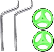 JUMPLAWN 1Set Durable Mute Balance Auxiliary Wheels for Bikes Bracket Light Green for Safe Training and Stability for Bicycles