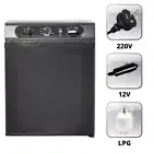 Smad 3 Way Gas Fridge Campervan Caravan RV Leisure Camper LPG Black Refrigerator