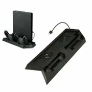 PlayStation4 PS4 Slim Vertical Stand Cooling Fan Control Charger Dock Station