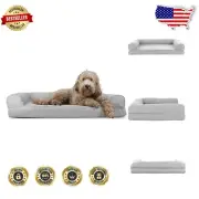 Luxurious Sofa-Style Dog Bed with Cooling Gel - For Dogs Up to 55 lbs, 36"x27"