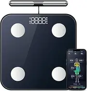 The Body Pod Smart Scale: 8-Electrode Digital Bathroom Scale with 40+ Measurements Across Weight, Fat, BMI, Muscle Mass - Full Body Composition, 400 lbs Limit, 4xAAA Batteries Included