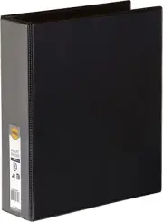Clearview Insert Binder A4 2D Ring 50Mm Black 5422002B
