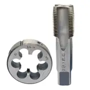 3/4"-14 NPS tap and die, 3/4"-14, 3/4"-18, HSS Tap And Die Set UNF Machine Th...