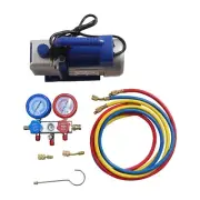 AC Vacuum Pump and Gauge Set, Manifold Gauge Set with 3CFM Vacuum Pump, Leak ...