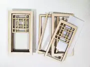 Dollhouse Window KIT DIY Prairie Style 1:12 Scale Miniature Easy to Assemble
