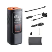Portable Tire Inflator 160PSI with 3x2600mAh Battery & Flashlight