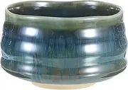 HARFINGTON Matcha Bowl Japanese Chawan Matcha Tea Bowl Handcrafted Green Tea Cup Matcha Ceramic Ceremonial For Tea Ceremony, Deep Green
