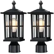 Outdoor Post Lights Lamp Post Light Fixture 2-Pack, 3 inch Waterproof Modern ...