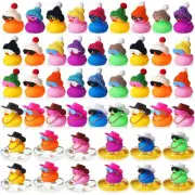 140 Pcs Rubber Mini Duck Bulk Halloween Rubber Ducks for Car Decor Bath Toy L...