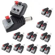 DC Power Connector Plug 10 Pairs Male and Female DC Connector 5.5mm x 2.1mm