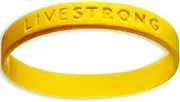 [Not Forgotten] Official Livestrong Yellow Cancer Support Wristband Bracelet Rubber Various Sizes