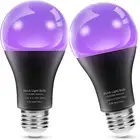 UV Black Light Bulbs, Halloween 12W A19 UV Blacklight, 100 Watt Equivalent, UVA