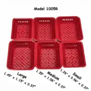 Dollhouse Miniature Market Produce Baskets Red Small 1:12 Scale - US SHIPPER