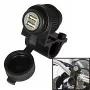 MOTORCYCLE 12V USB POWER SUPPLY KIT DUAL USB PORT SOCKETS FOR PHONE SAT-NAV UNIT