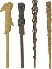 Harry Potter Wizarding World Wand Pens Set of 4 - Voldemort, Hermione, Dumbledore, and Harry Potter Wands