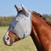 Cashel Crusader Fly Mask with Ears, Grey
