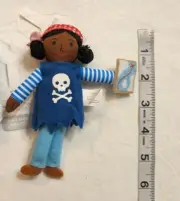 Target 2023 Wondershop Ornaments Felt Black Girl Pirate w/Map Skull Xmas