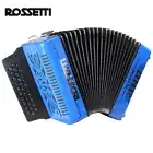 Rossetti Pro Series VALENTINO FBE Fa 31 Button Diatonic Accordion Blue + Case