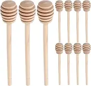 Cabilock 50Pcs Honey Wooden Dipper Sticks : 5.89 Inch Mini Honey Comb Stick Stirrers for Jam Syrup Jar Dispense Drizzle Wedding Party Present