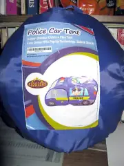 New ~ Opened to check for any damage Kiddzery Police Car Easy Setup Pop Up Tent