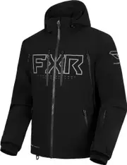 FXR Helium Pro 3-in-1 2025 Snowmobile Jacket, black-grey, Size L for Men Black Grey